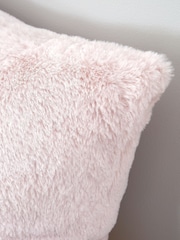 Catherine Lansfield Blush Pink Soft and Cosy Glamour Faux Fur Cushion - Image 2 of 5