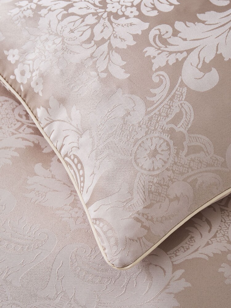 Catherine Lansfield Champagne Damask Jacquard Cushion - Image 2 of 3