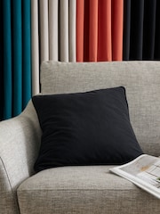 Catherine Lansfield Black Wilson Velvet Cushion - Image 1 of 4