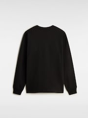 Vans Mens Loose Fit  Small Logo Long Sleeved 100% Cotton Black T-Shirt - Image 6 of 6