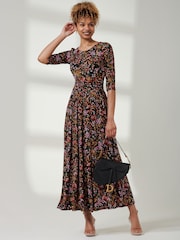 Jolie Moi Black Lisa Round Neck Jersey Dress - Image 6 of 6