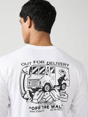 Vans Next Stop Langarm-Herren-T-Shirt aus 100 % Baumwolle, Weiß - Bild 5 von 7