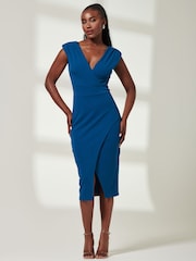 Jolie Moi Yseult V-Neck Split Bodycon Dress - Bild 1 von 5