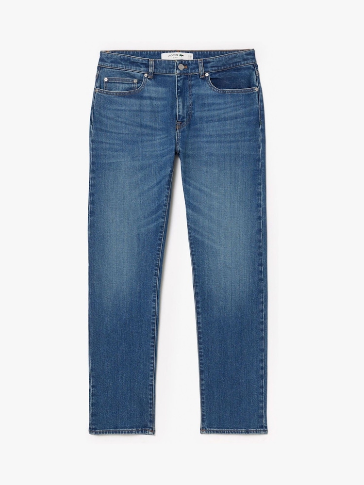 Lacoste – schmal geschnittene Indigo-Jeans mit 5 Taschen - Bild 1 von 3