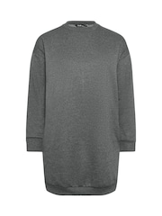 Yours Curve Grey Sweatshirt Dress - Image 6 of 6