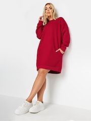 Yours Curve Red Sweatshirt Dress - Image 1 of 5