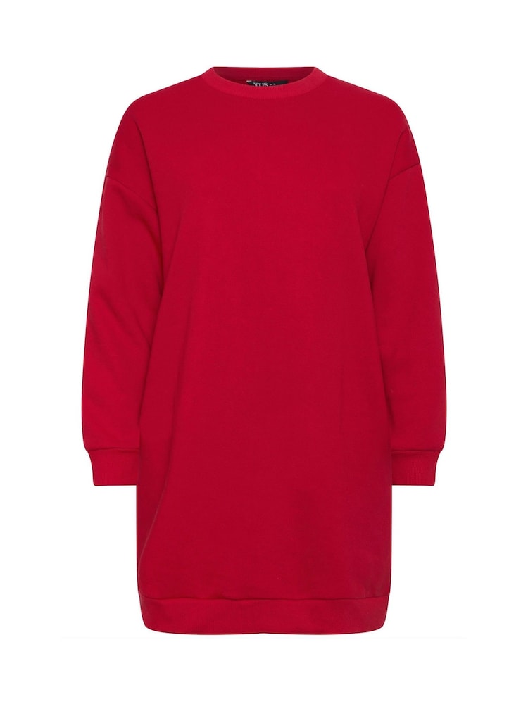 Yours Curve Red Sweatshirt Dress - Image 5 of 5