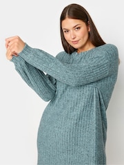 Yours Curve Blue Soft Touch Jumper Dress - Image 4 of 5