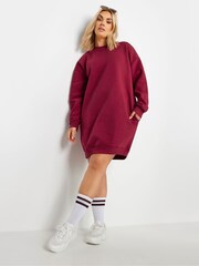 Yours Curve Red Sweatshirt Dress - Image 1 of 5