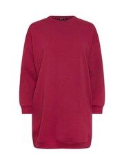 Yours Curve Red Sweatshirt Dress - Image 5 of 5