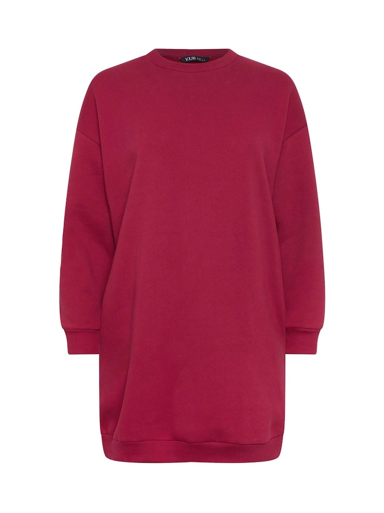 Yours Curve Red Sweatshirt Dress - Image 5 of 5