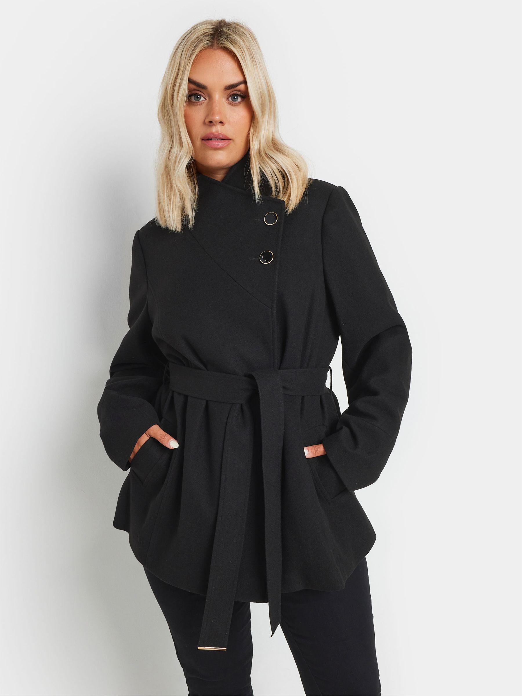 Wrap wool jacket top