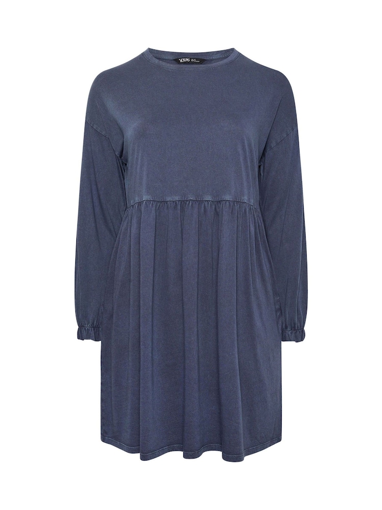 Azul - Vestido 100% algodón con lavado ácido y volantes de Yours Curve - Imagen 5 de 5 Azul - Vestido 100% algodón con lavado ácido y volantes de Yours Curve - Imagen 5 de 5