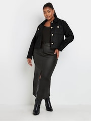 Yours Curve Black Boucle Short Jacket - Image 2 of 6