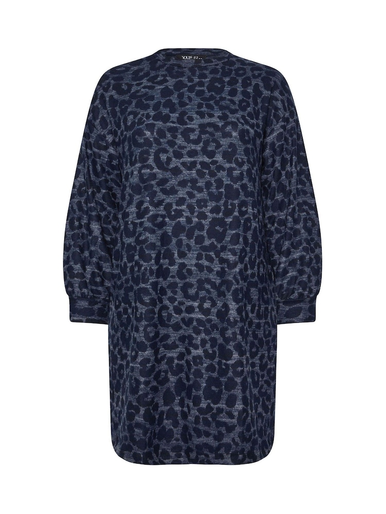 Yours Curve Blue Soft Touch Jumper Dress - Image 5 of 5