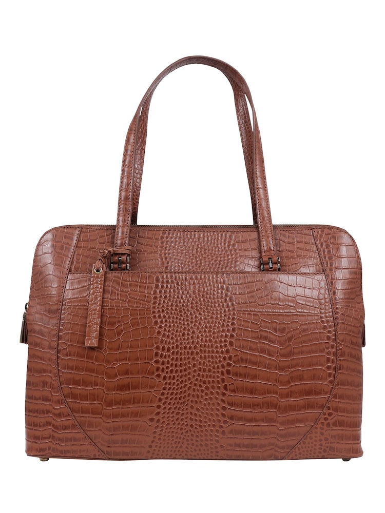 Jones Bootmaker Wynter Croc Leather Shoulder Bag - Image 2 of 4