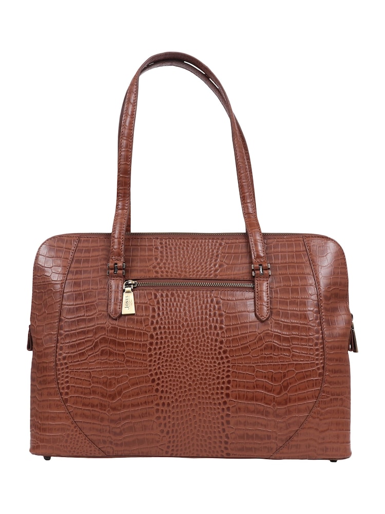 Jones Bootmaker Wynter Croc Leather Shoulder Bag - Image 3 of 4