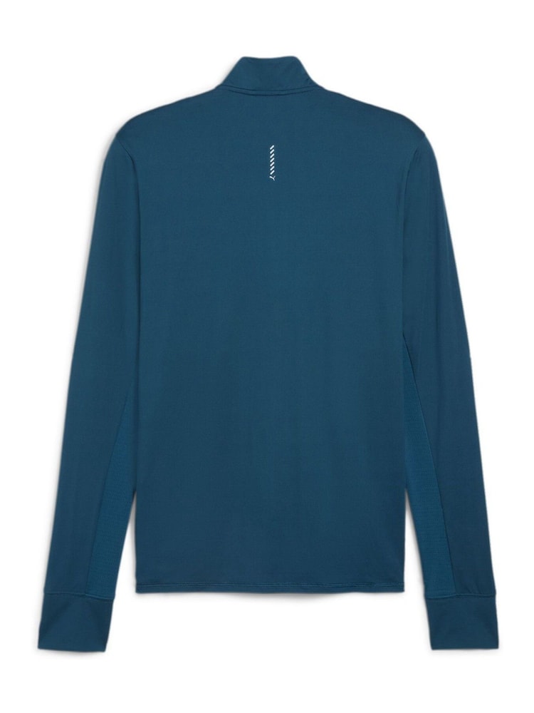 Puma Blue Mens Run Favourite Quarter Zip Running Top - Image 2 of 2