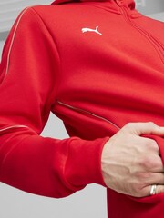 Puma Red Mens Scuderia Ferrari Motorsport Race Hooded Sweat Jacket - Image 3 of 5