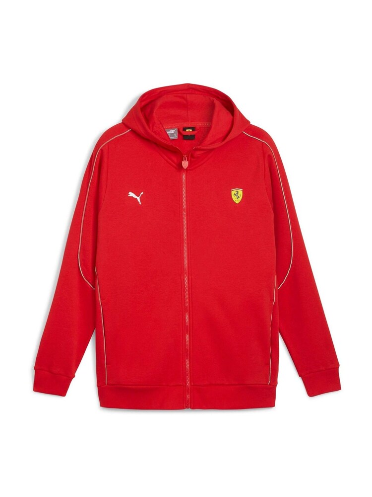 Puma Red Mens Scuderia Ferrari Motorsport Race Hooded Sweat Jacket - Image 5 of 5