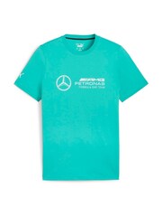 Puma Green Mens Mercedes AMG Petronas Motorsport Logo T-Shirt - Image 3 of 4