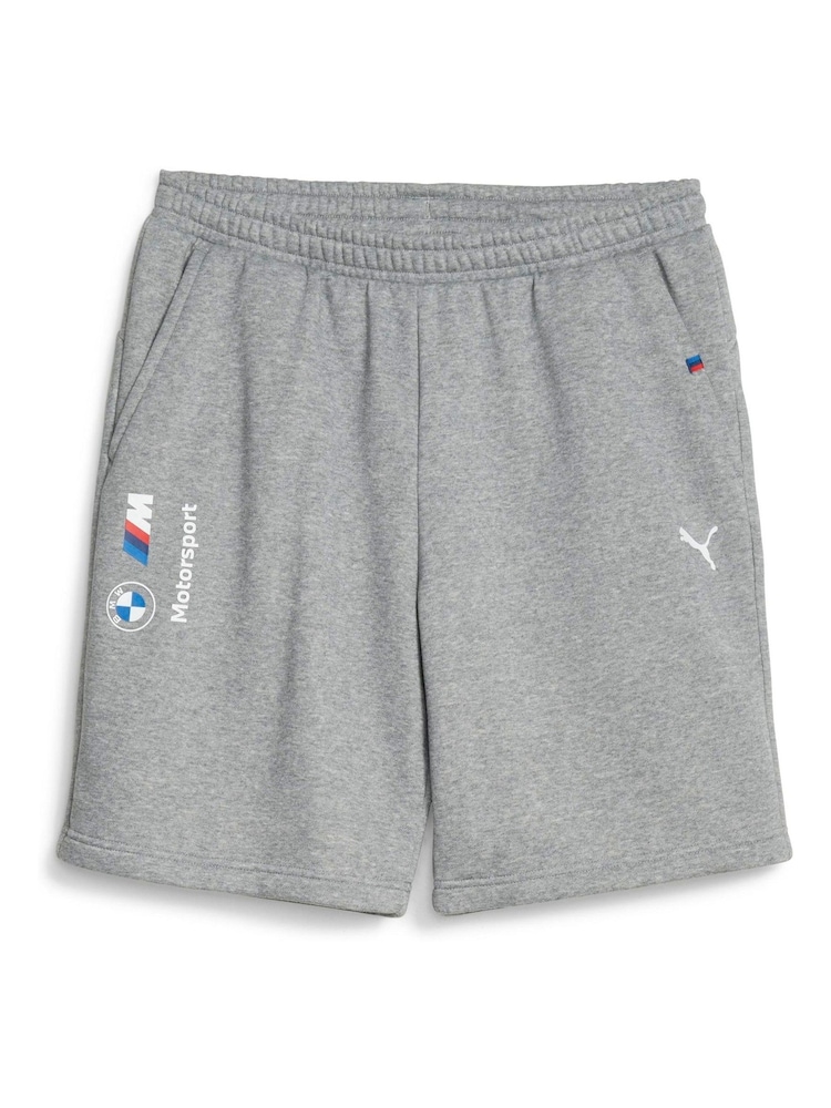 Puma Grey Mens BMW M Motorsport ESS Fleece Shorts - Image 4 of 4