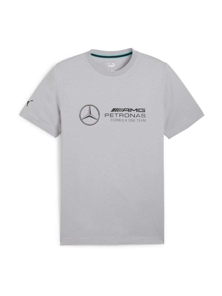 Puma Grey Mens Mercedes-AMG Petronas Motorsport ESS Logo T-Shirt - Image 5 of 5