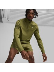 Puma Green FIT Mens Polyspan Quarter Zip Pullover Sweater - Image 6 of 6