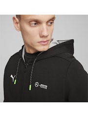 Puma Black Mens Mercedes AMG Petronas Motorsport Hooded Sweat Jacket - Image 3 of 6