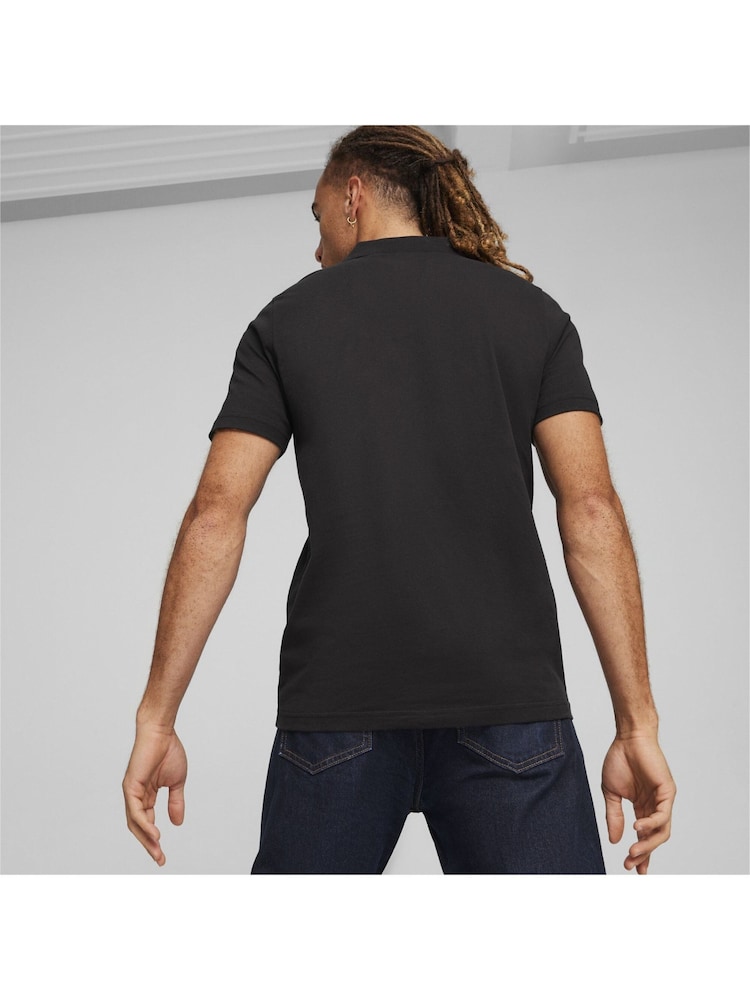 Puma Black Mens Mercedes AMG Petronas Motorsport Polo Shirt - Image 2 of 4
