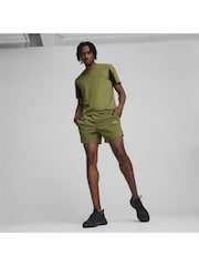 Puma Green Mens 5 Ultrabreathe Stretch Training Shorts - Image 1 of 4