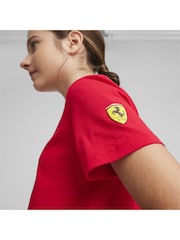 Puma Red Kids Unisex Scuderia Ferrari Race Motorsport Graphic T-Shirt - Image 4 of 6