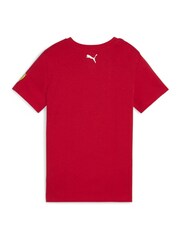 Puma Red Kids Unisex Scuderia Ferrari Race Motorsport Graphic T-Shirt - Image 6 of 6