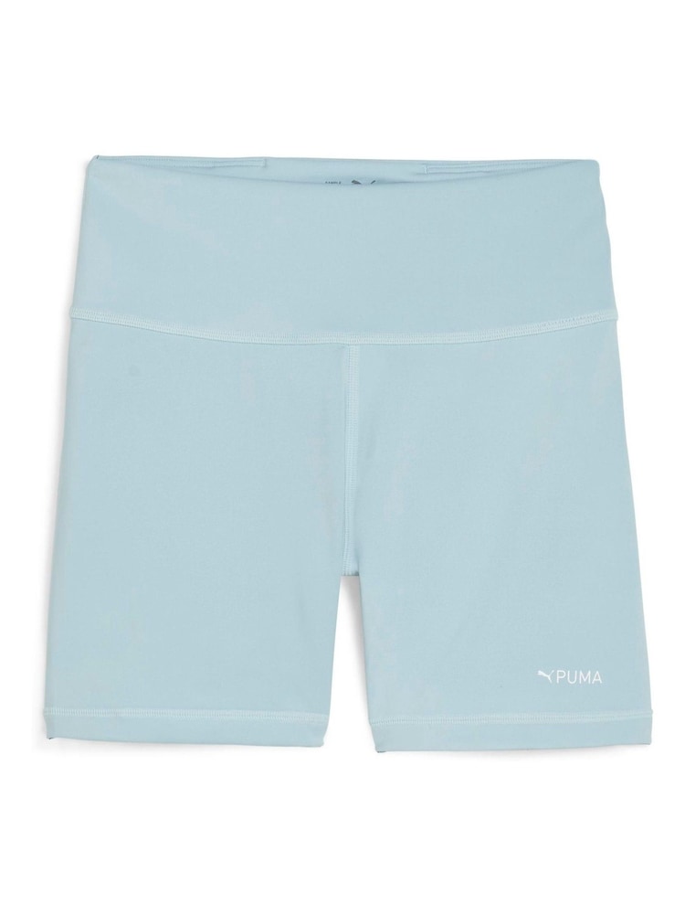 Puma Blue Womens FIT High Waist 5" Shorts - Image 6 of 6 Puma Blue Womens FIT High Waist 5" Shorts - Image 6 of 6