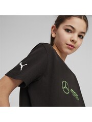 Puma Black Kids Unisex Mercedes AMG Petronas Motorsport Logo T-Shirt - Image 4 of 6