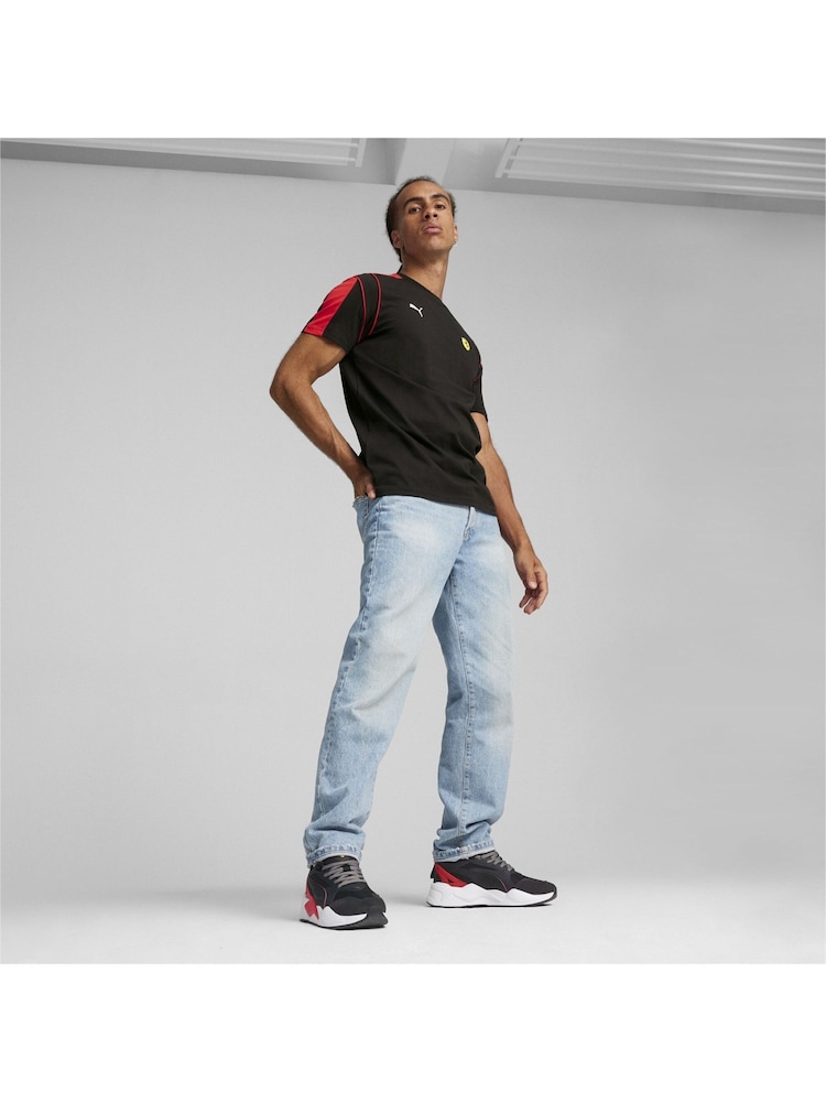 Puma Black Mens Scuderia Ferrari Race MT7 Motorsport T-Shirt - Image 2 of 5