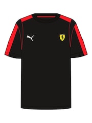 Puma Black Mens Scuderia Ferrari Race MT7 Motorsport T-Shirt - Image 4 of 5