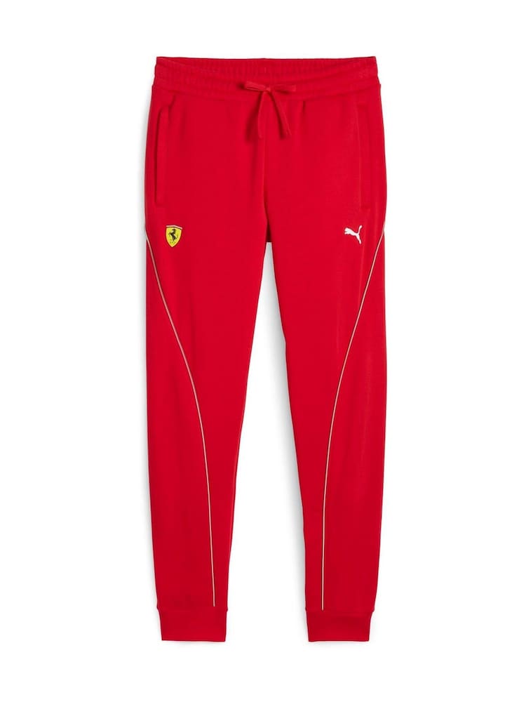 Puma Red Mens Scuderia Ferrari Motorsport Race Sweat Trousers - Image 2 of 6