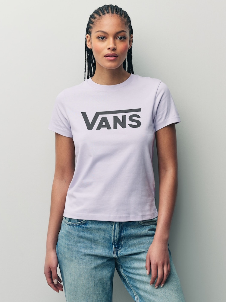 Vans Womens Purple Flying VCrew 100% Cotton T-Shirt - Image 1 of 6