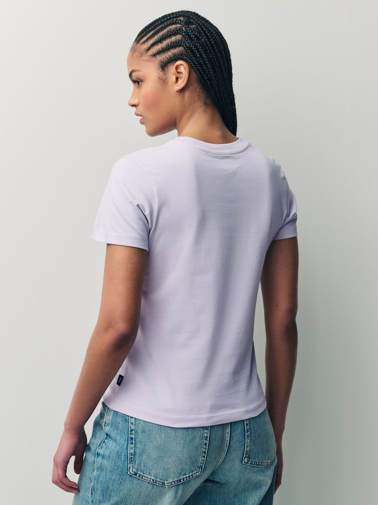Vans Womens Purple Flying VCrew 100% Cotton T-Shirt - Image 2 of 6