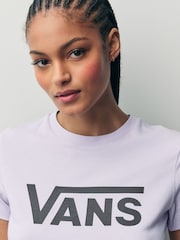 Vans Womens Purple Flying VCrew 100% Cotton T-Shirt - Image 3 of 6