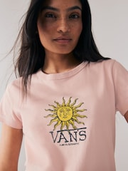 Vans Womens Pink Cosmic 100% Cotton T-Shirt - Image 3 of 5