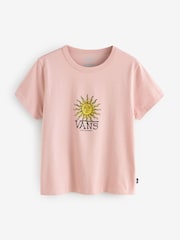 Vans Womens Pink Cosmic 100% Cotton T-Shirt - Image 5 of 5