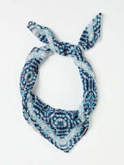 Schal mit Wolldesign und geometrischem Print - Bild 1 von 3