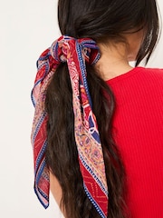 FatFace Blue Utopia Printed Hair Scarf - Image 3 of 5