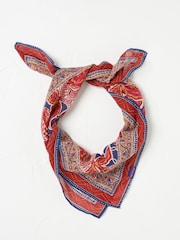 FatFace Blue Utopia Printed Hair Scarf - Image 4 of 5