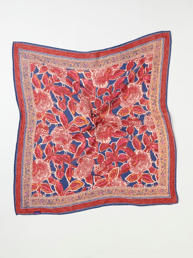 FatFace Blue Utopia Printed Hair Scarf - Image 5 of 5