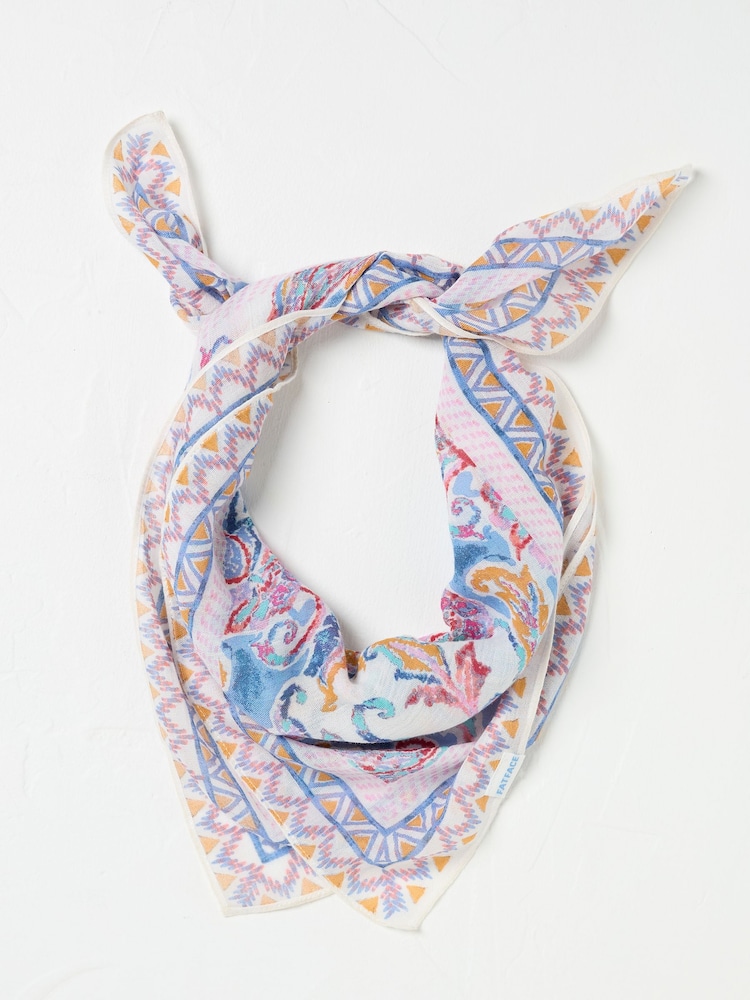 FatFace Pink Utopia Printed Hair Scarf - Image 1 of 2
