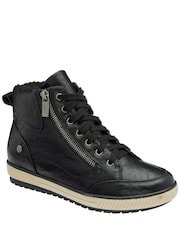 Lotus Black Casual Ankle Boots - Image 1 of 4