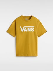 Золотистая классическая футболка для мальчиков из 100% хлопка Vans - Изображение 1 из 2